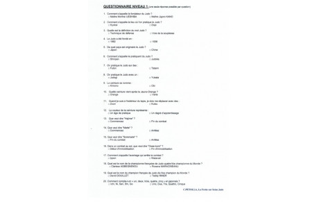 Quizz N°1 sur le judo